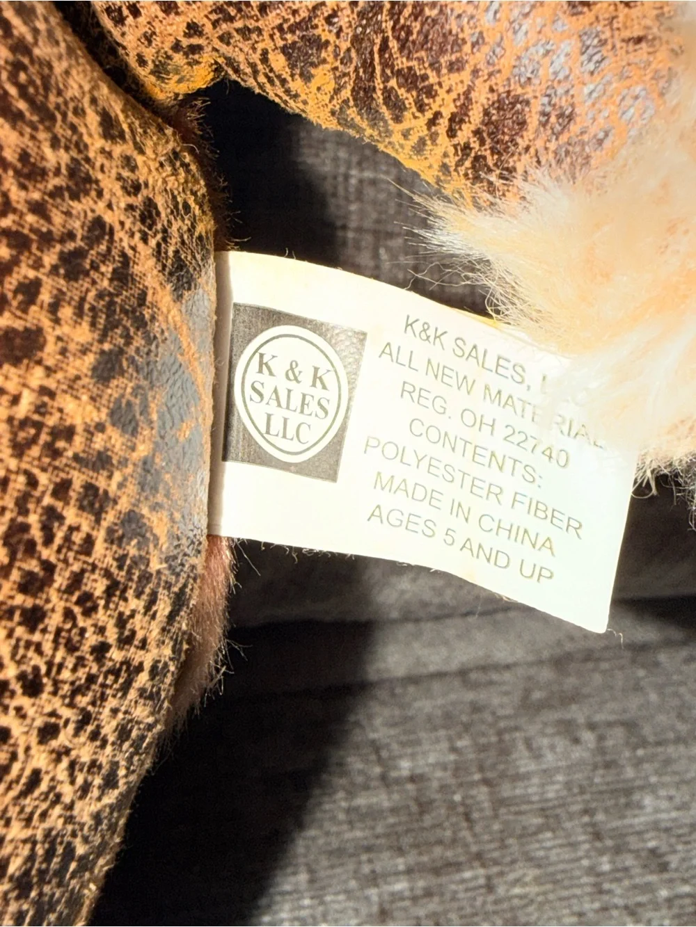 Scout Mammoth Plush Dog Toy | Faux Leather & Fur Squeaker‎ Toy